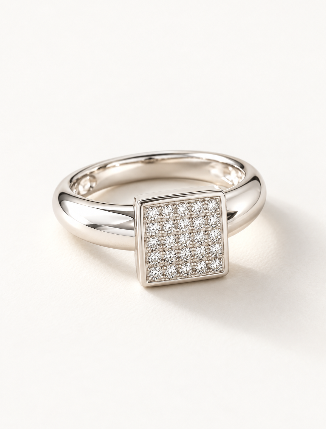 Celeste Square Pave Ring