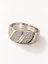Celeste Wave Pave Ring