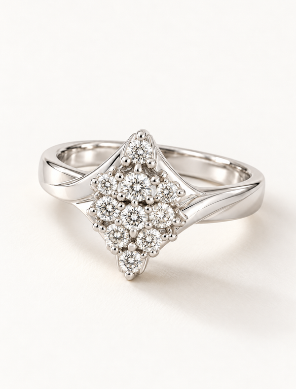 Celestia Cluster CZ Ring