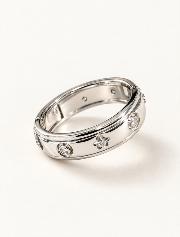 Celestia Starburst Band Ring