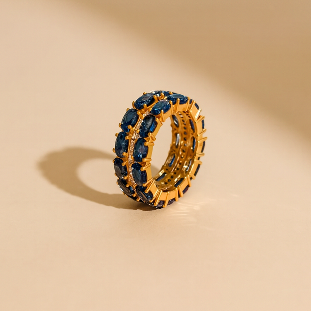 Celestial Blue Ring-Rings-Anushka Jain Jewellery