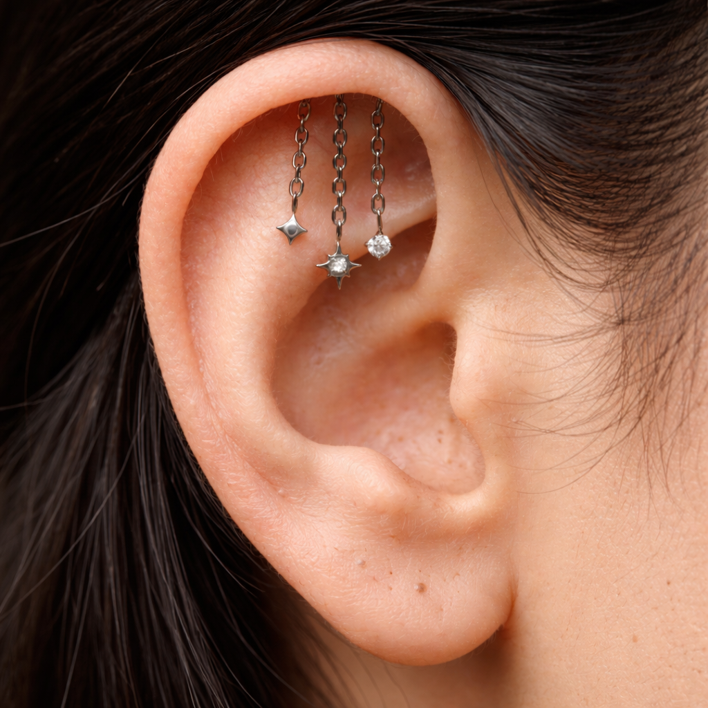 Celestial Hanging Studs-Anushka Jain Jewellery
