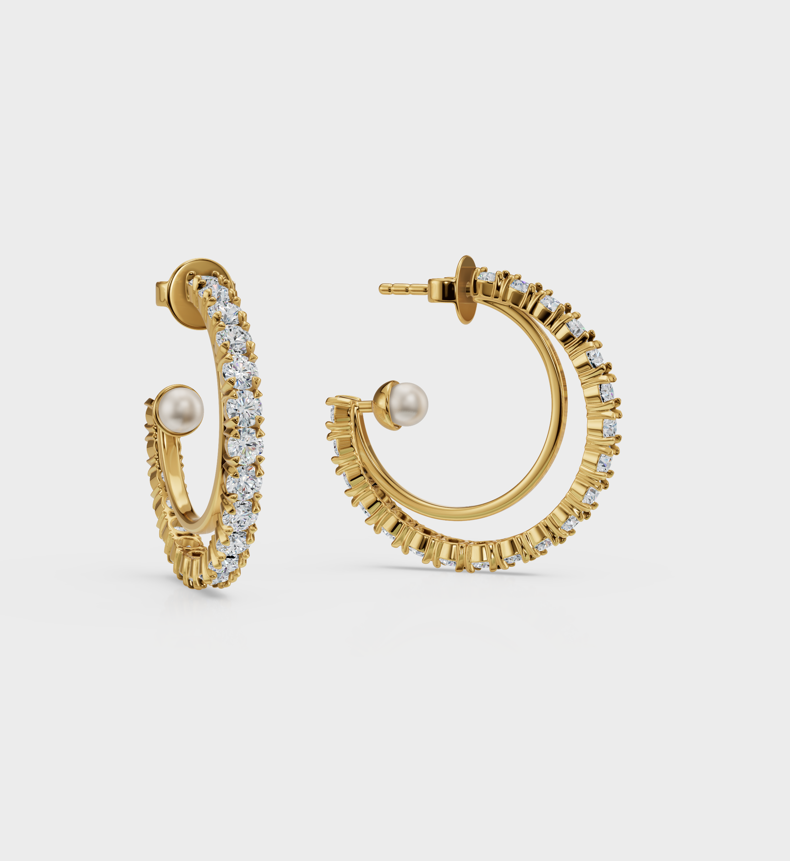 Barkha Singh in Shimmer Pearl Hoops