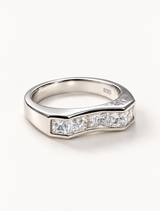 Channel Set Princess Cut Band Ring
