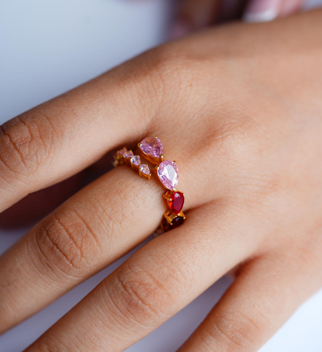Cherry Blossom Eternity Ring-Rings-Anushka Jain Jewellery