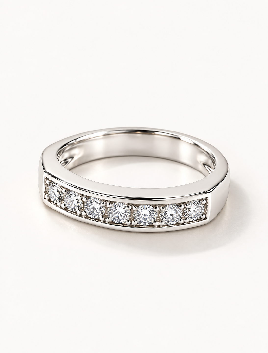 Classic Channel Set CZ Band Ring