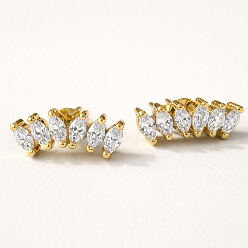 Climber Diamond Studs-Anushka Jain Jewellery