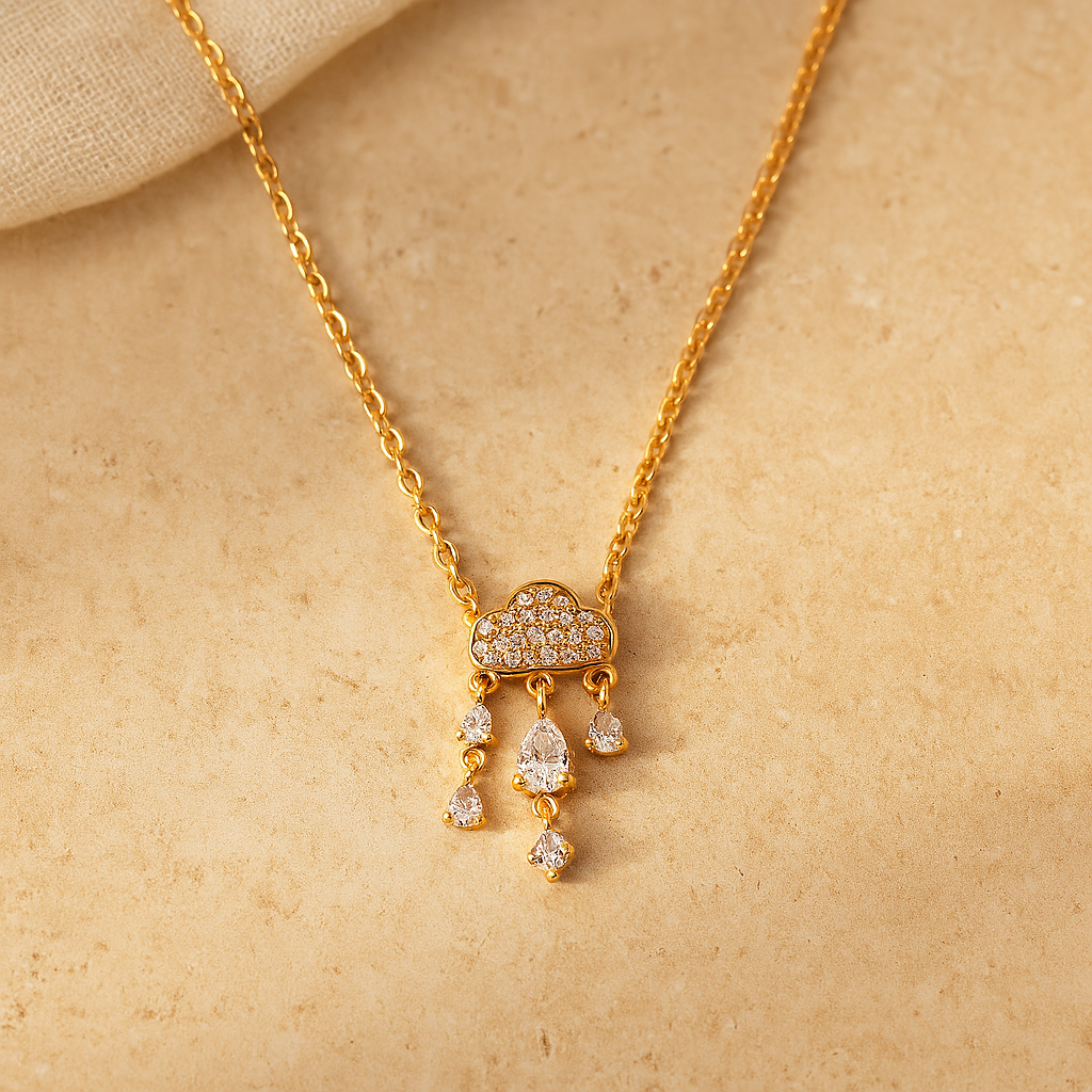 Cloud Drop Necklace-Pendants-Anushka Jain Jewellery