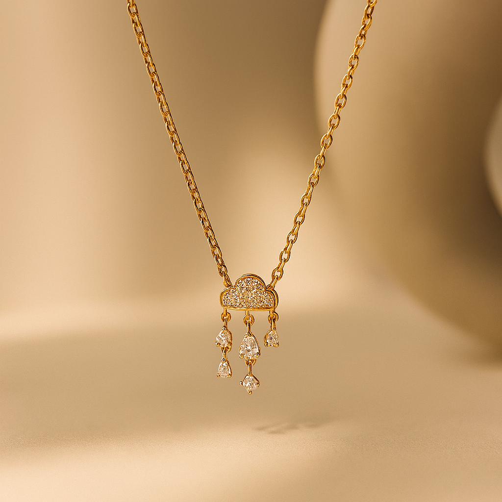 Cloud Drop Necklace-Pendants-Anushka Jain Jewellery