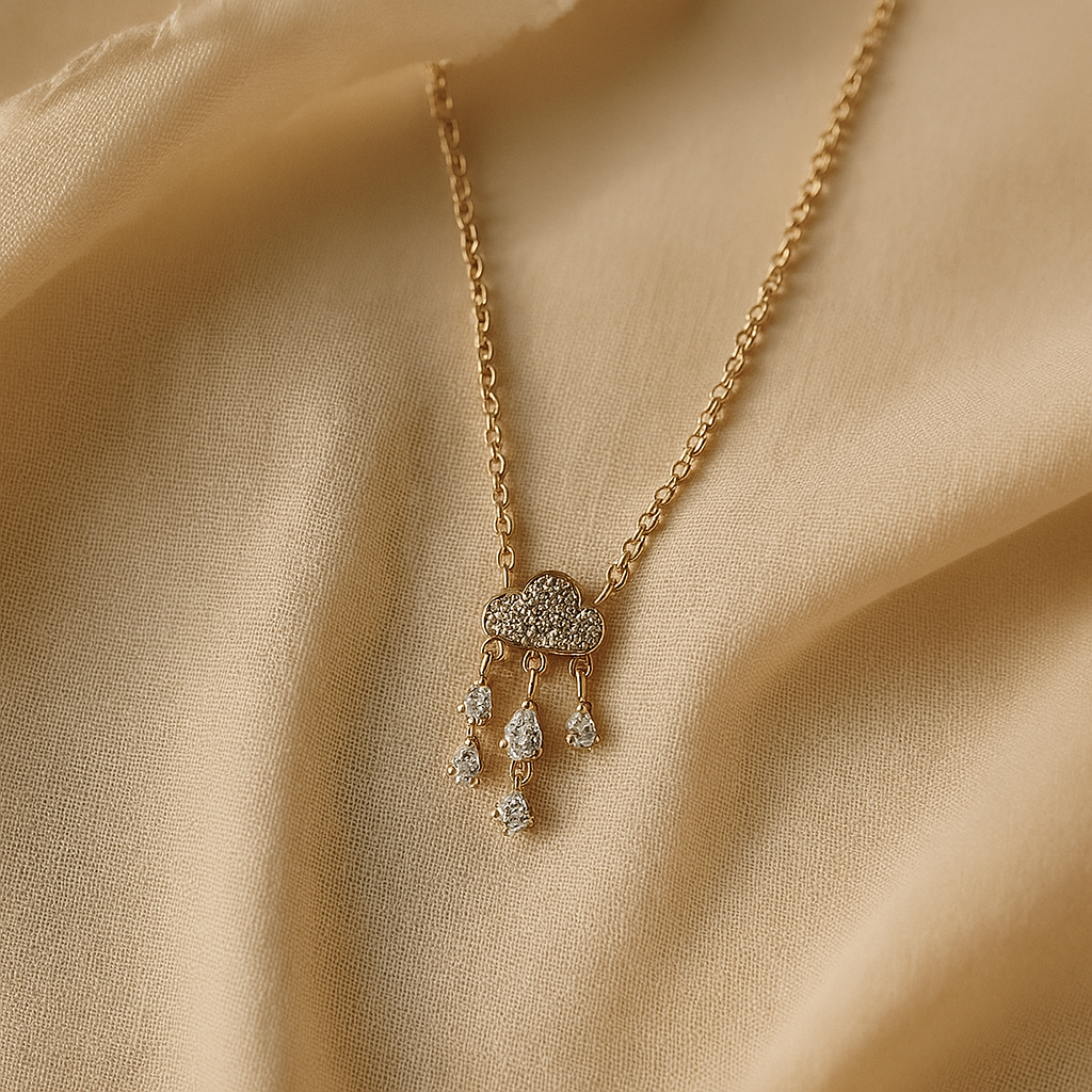 Cloud Drop Necklace-Pendants-Anushka Jain Jewellery