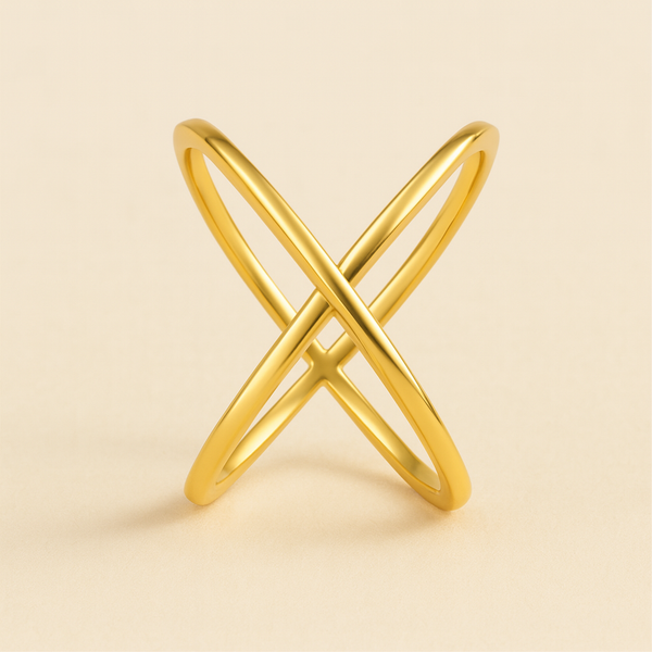 Criss Cross Ring-Rings-Anushka Jain Jewellery