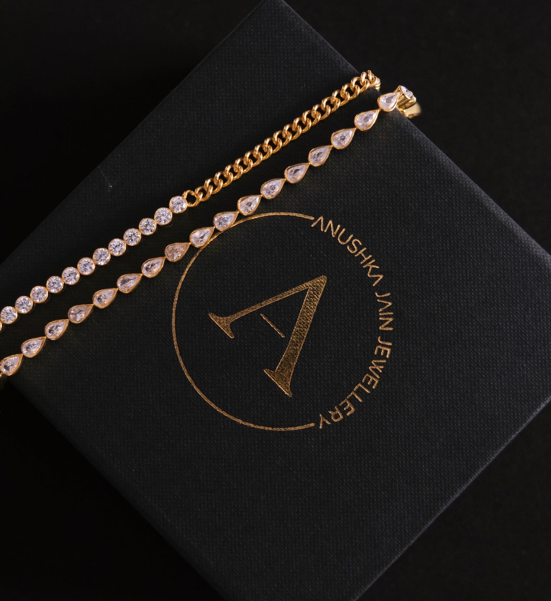Curb Diamond Tennis Bracelet-Bracelets-Anushka Jain Jewellery