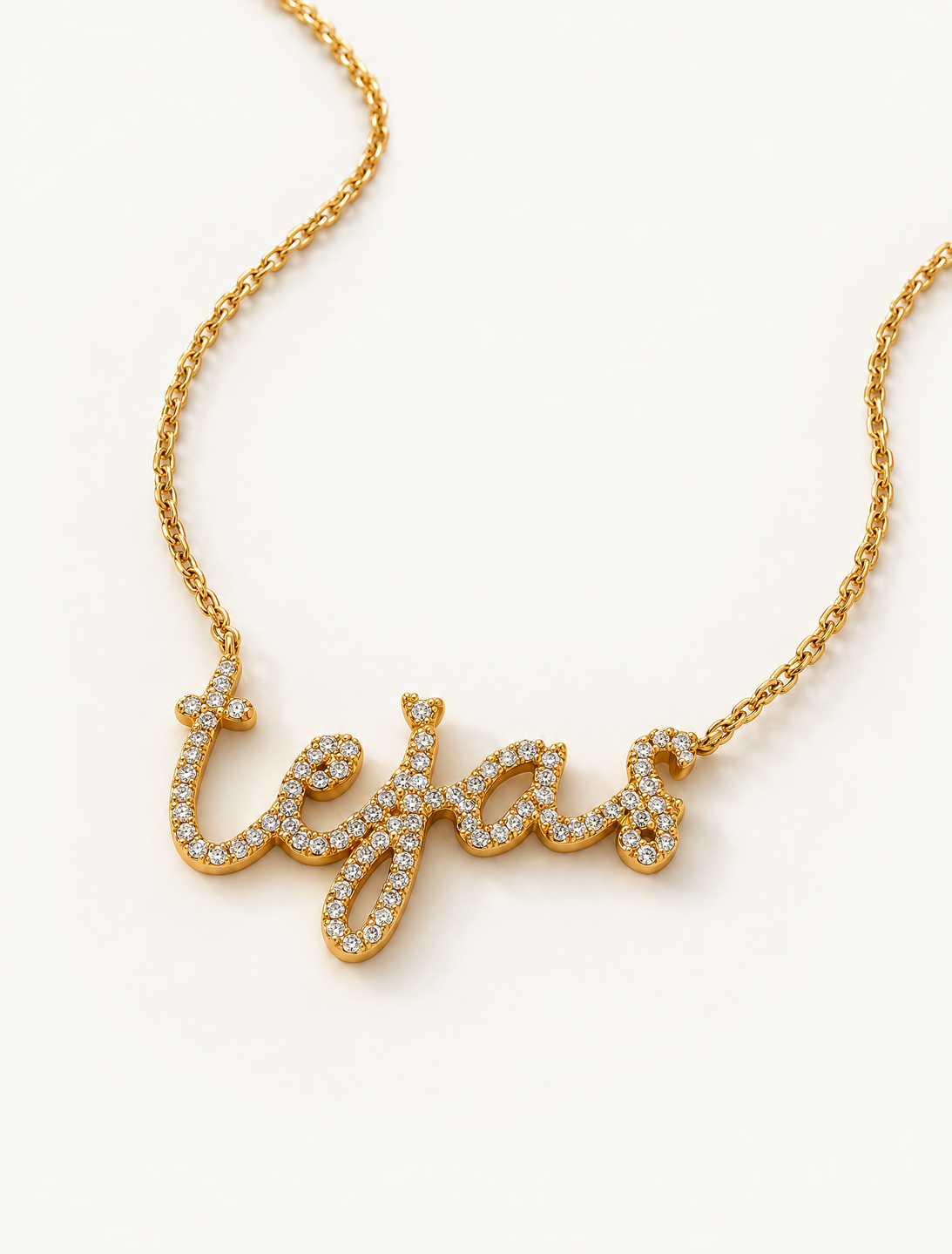 Cursive Diamond Necklace