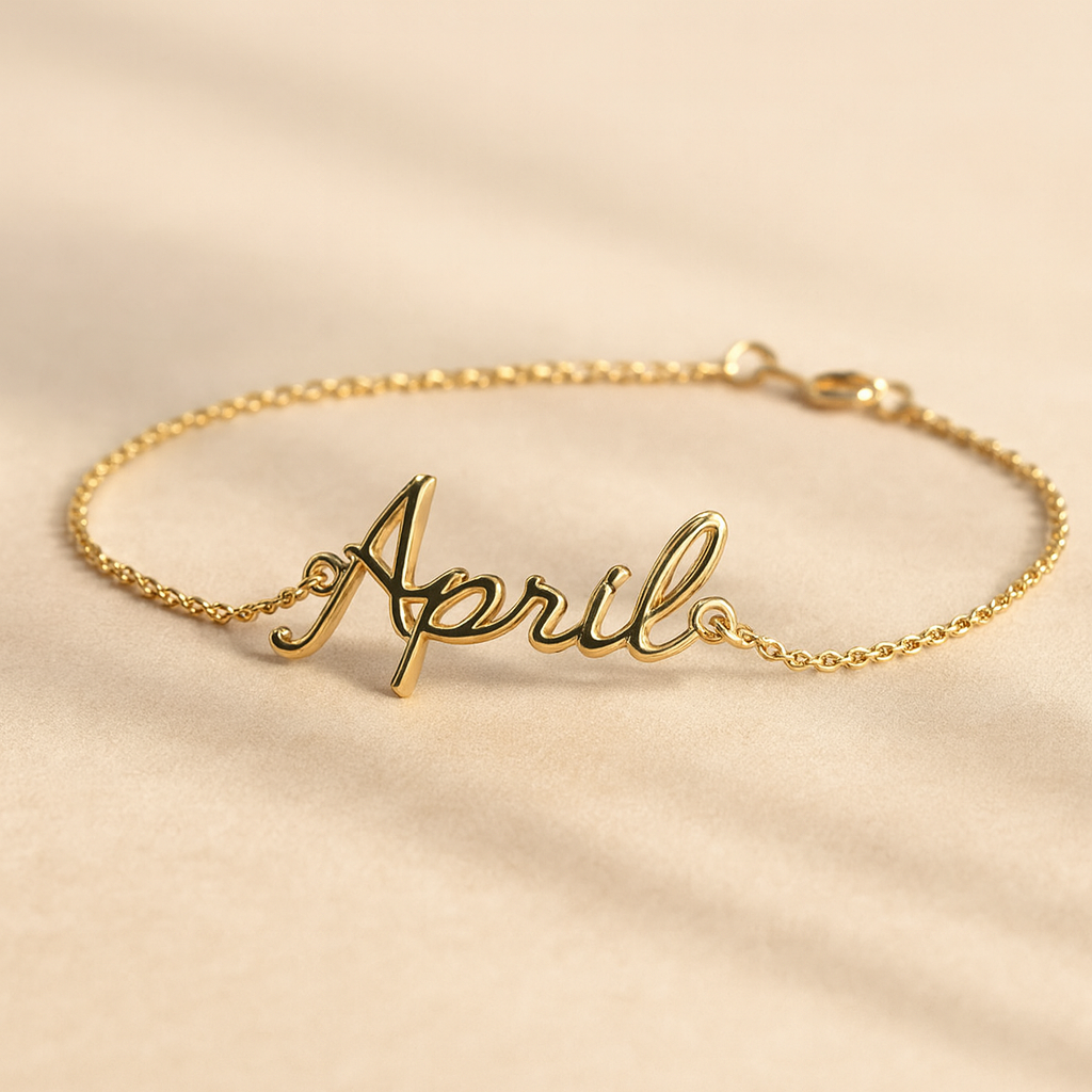 Cursive Name Bracelet-Bracelets-Anushka Jain Jewellery