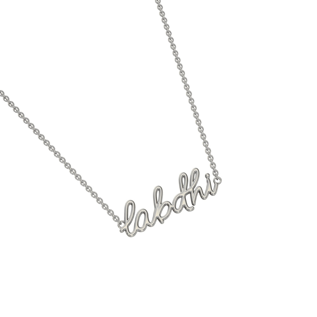 Cursive Name Necklace-Necklaces-Anushka Jain Jewellery