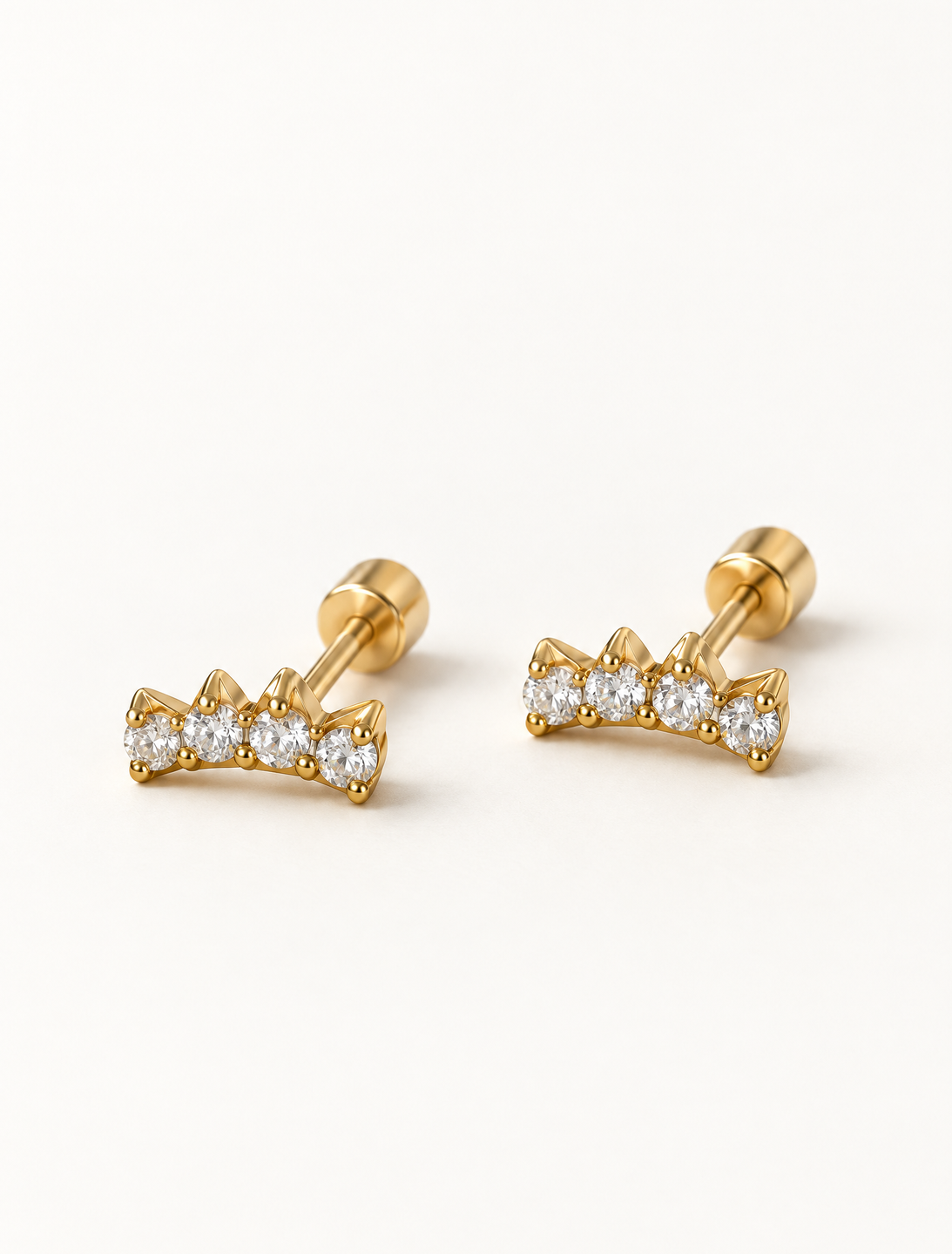 Curved Diamond Studs