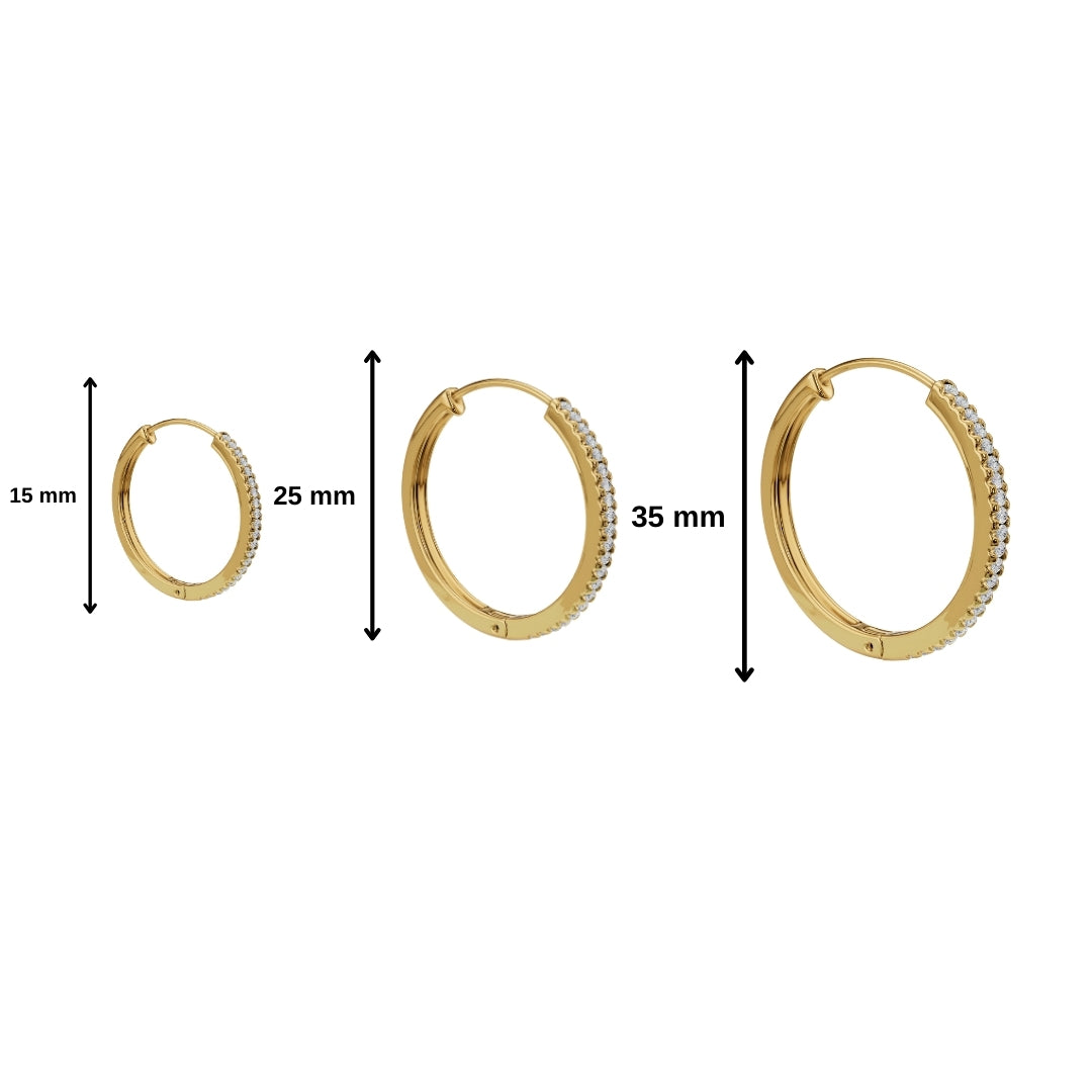 CZ Hoops Earring-Hoops-Anushka Jain Jewellery
