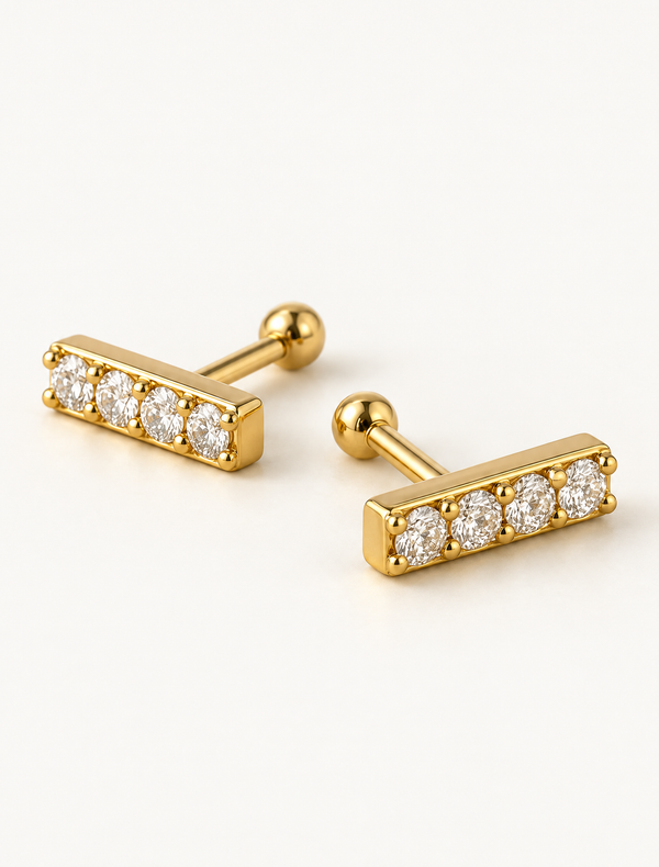 Diamond Bar Studs