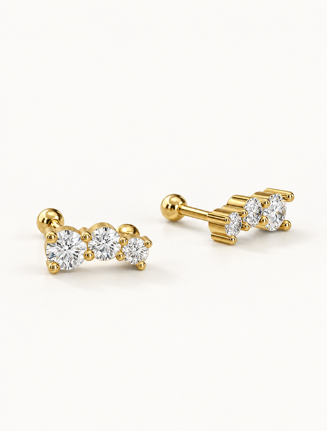 Diamond Line Studs