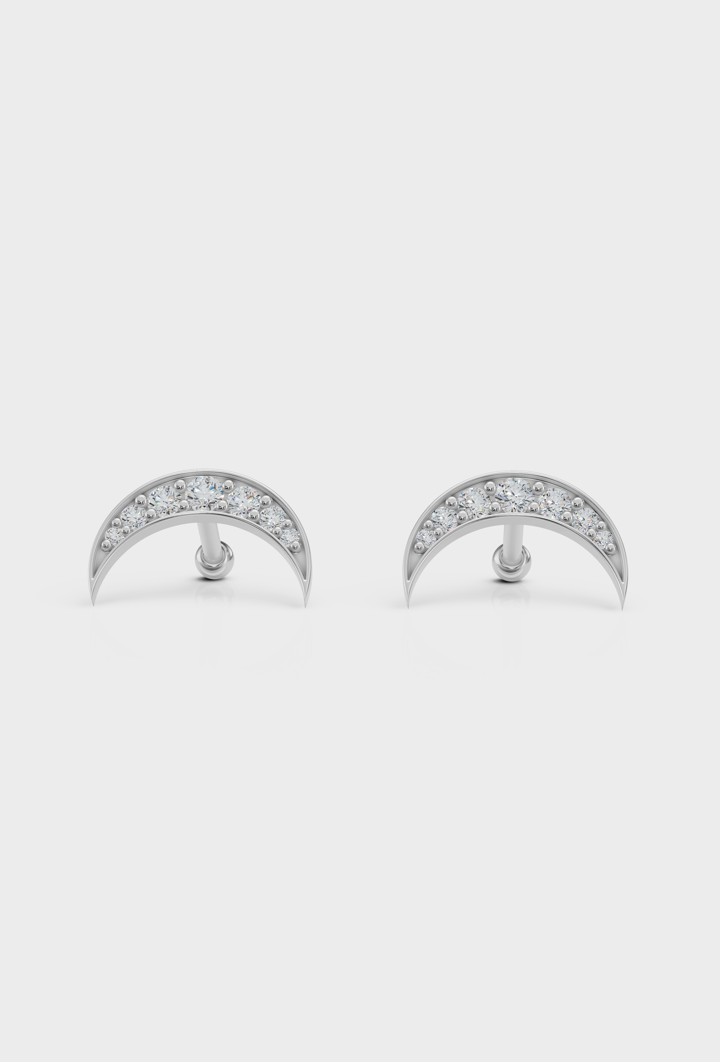 Diamond Lunar Studs-Studs-Anushka Jain Jewellery
