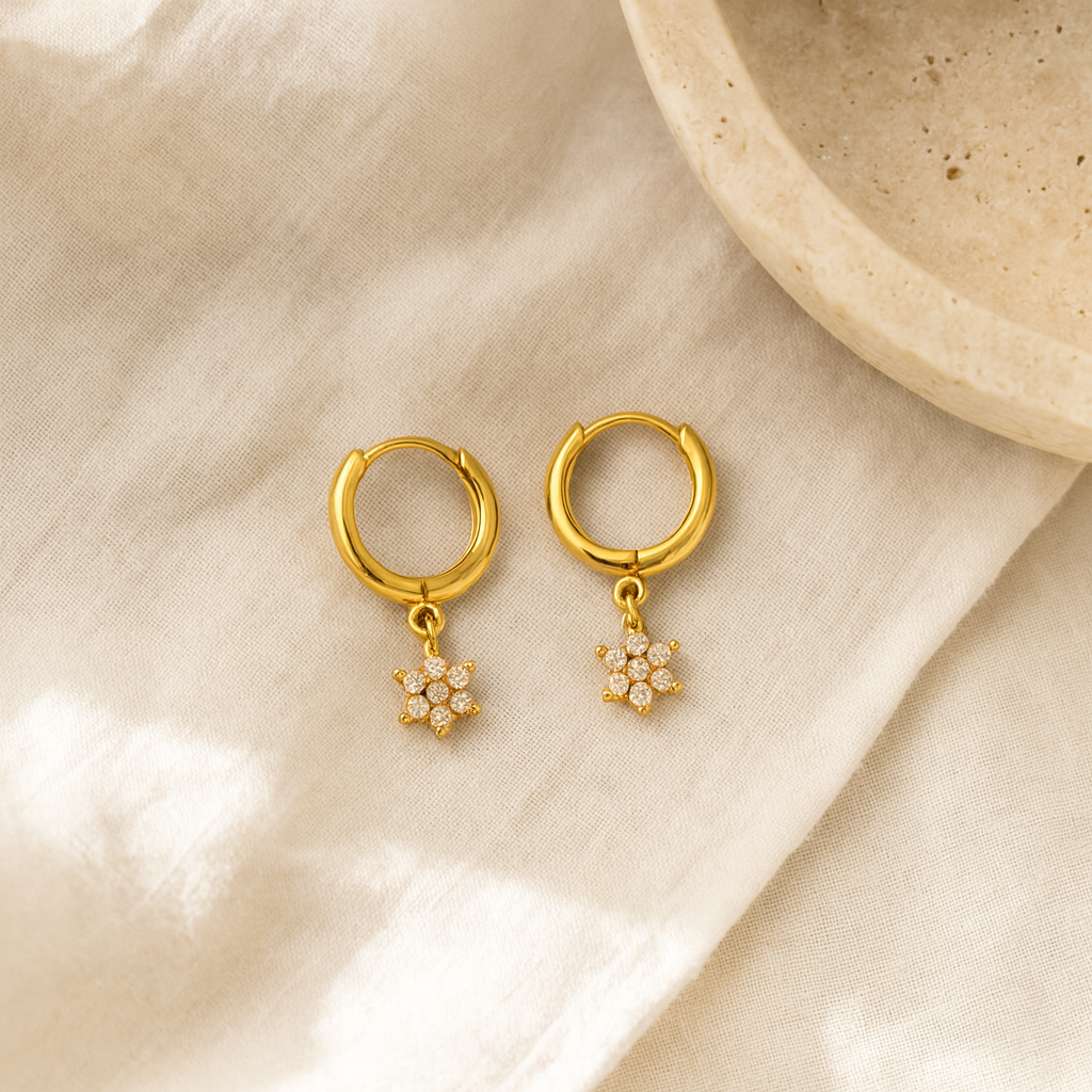 Diamond Micro Star Huggie-Huggie-Gold-Anushka Jain Jewellery