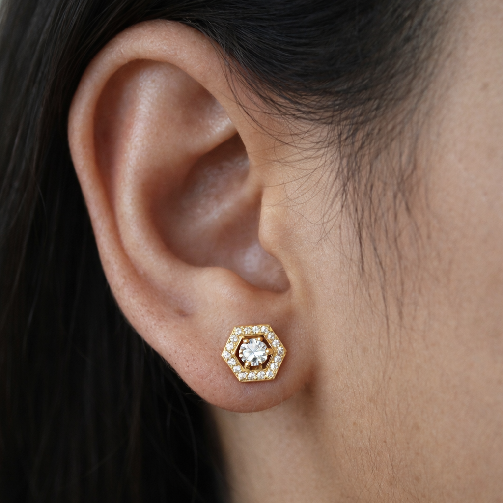 Diamond Octa Studs-Anushka Jain Jewellery