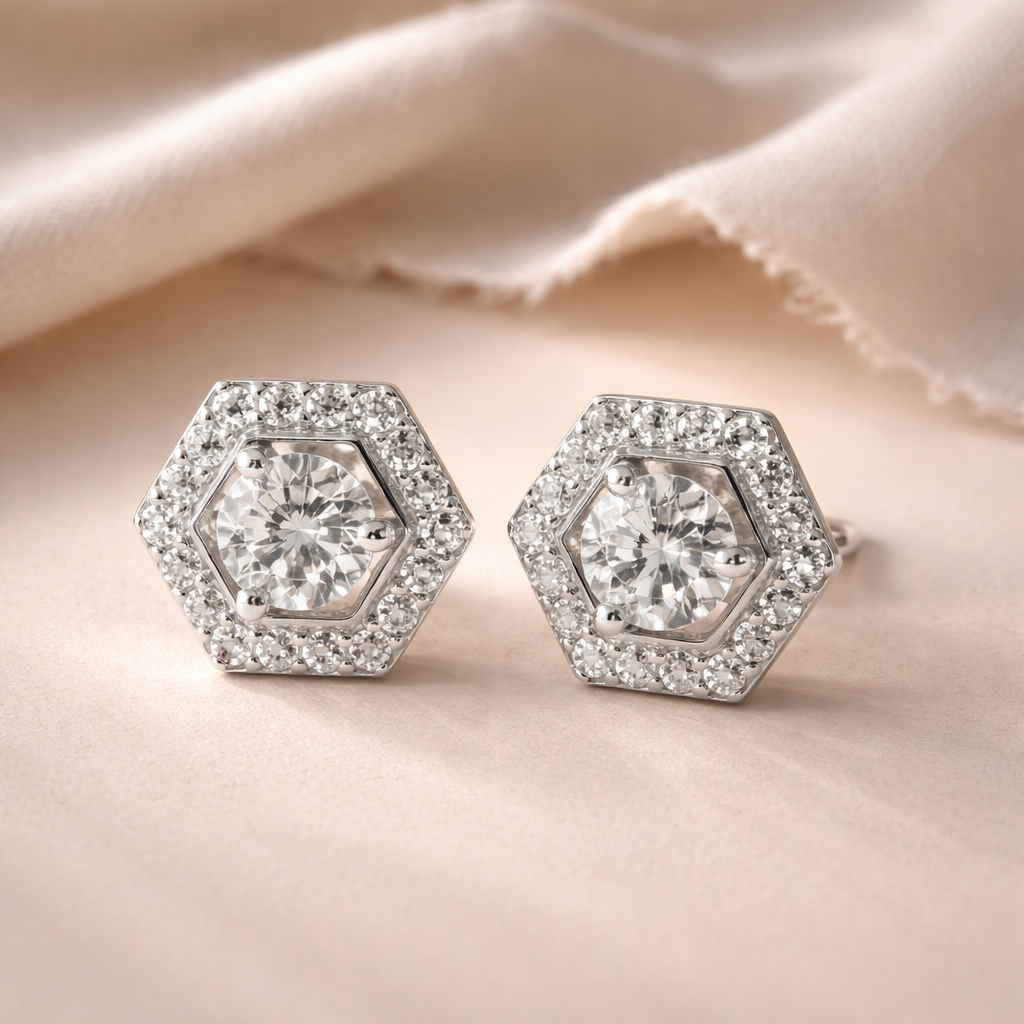 Diamond Octa Studs-Anushka Jain Jewellery