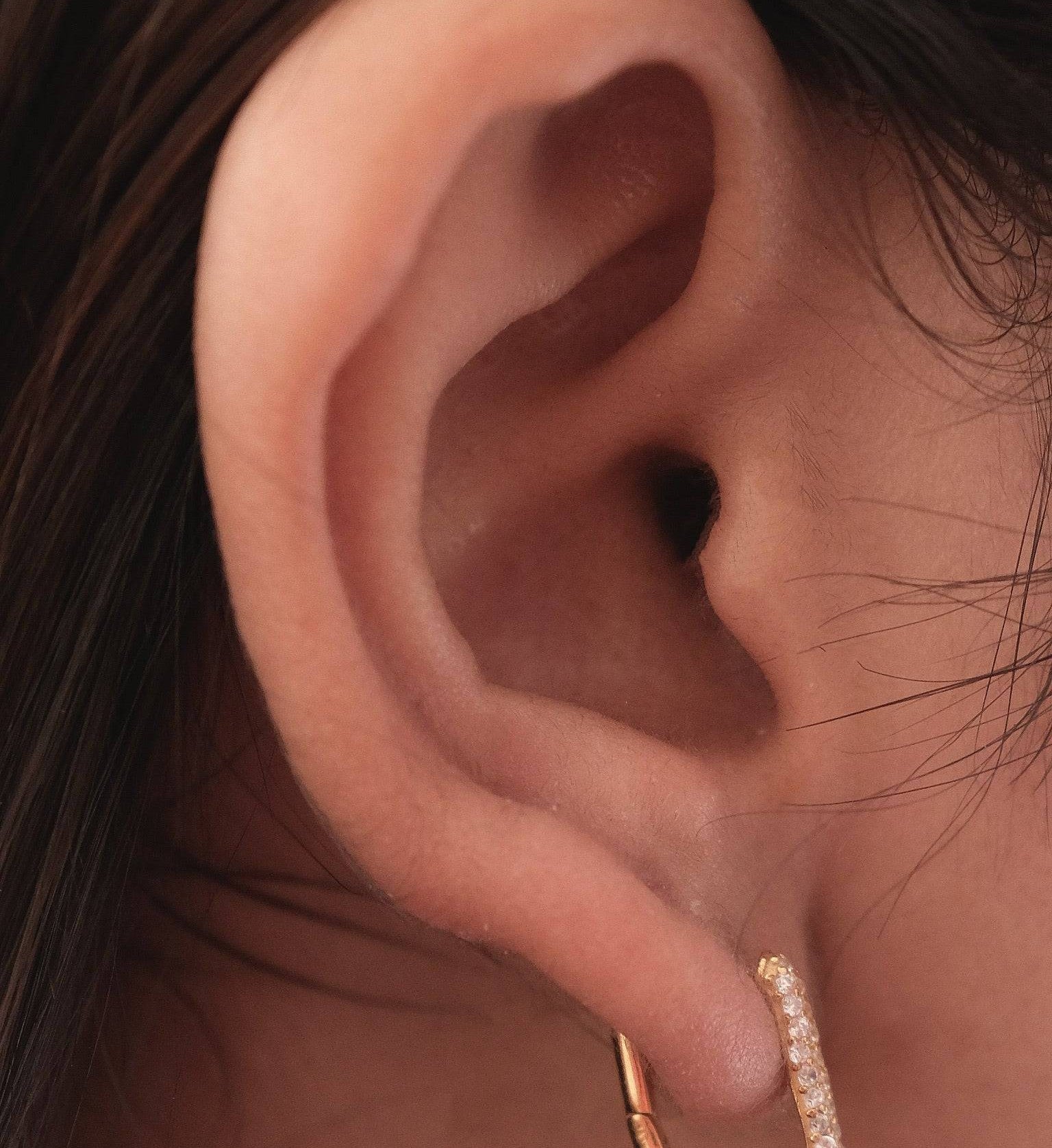 Diamond Oval Huggies-Huggie-Anushka Jain Jewellery