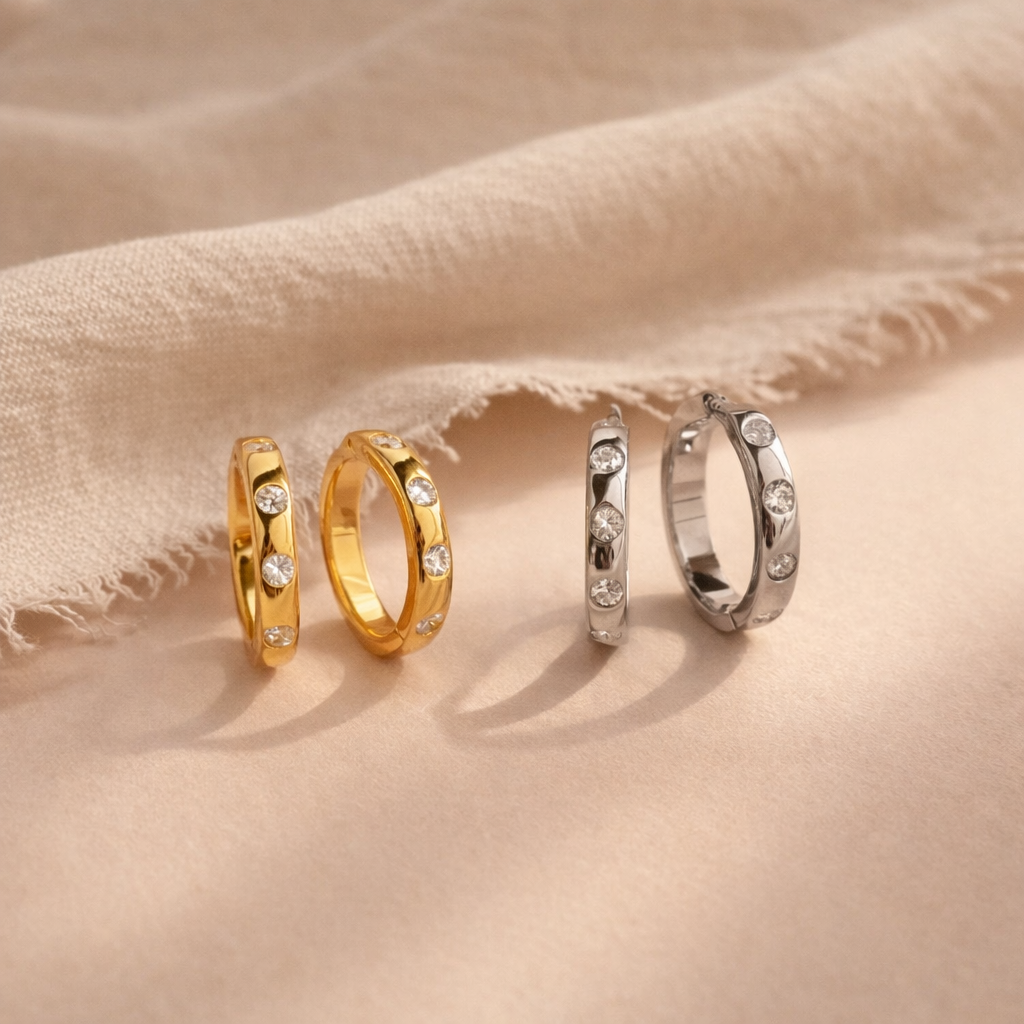 Diamond Pave Huggie-Anushka Jain Jewellery