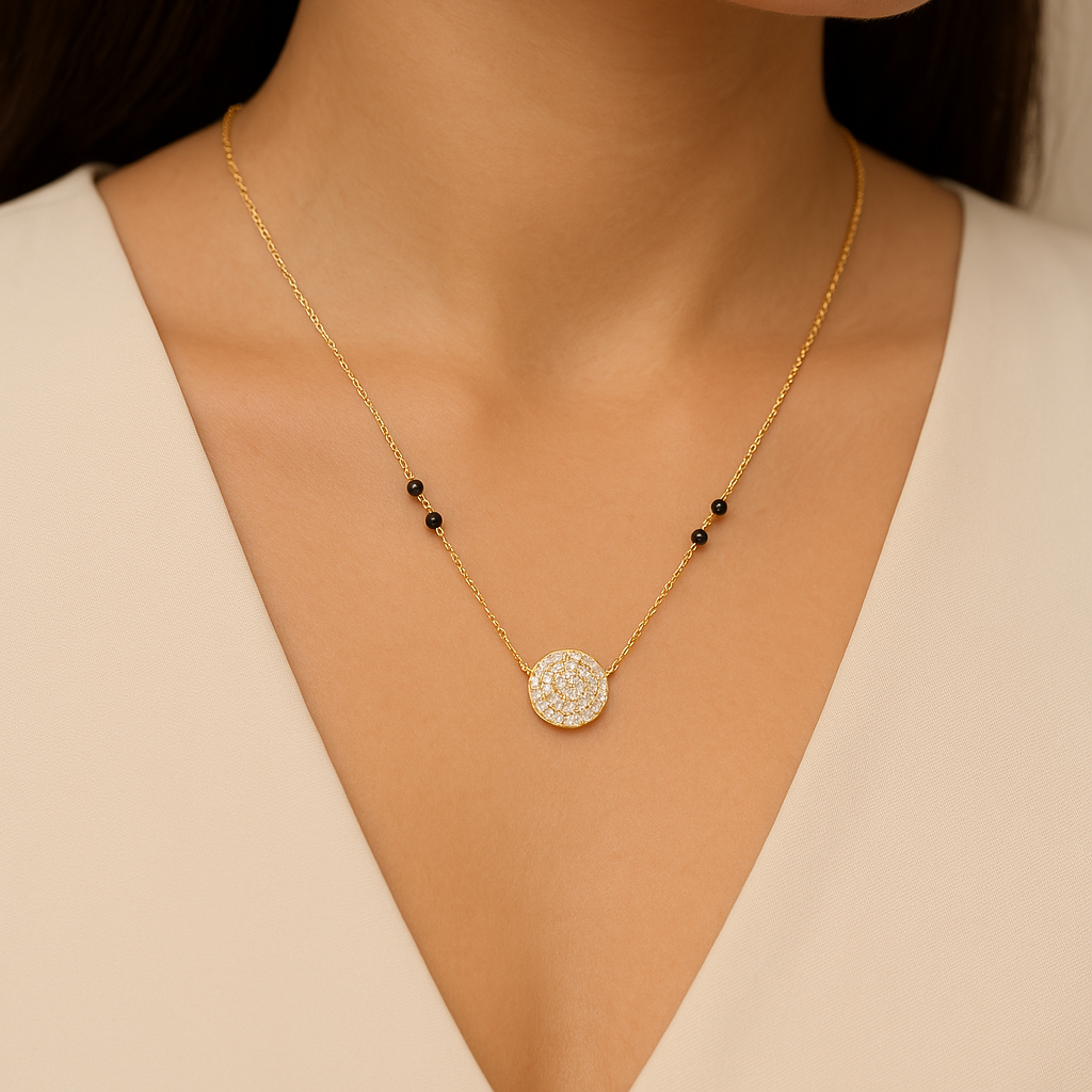 Diamond Pave Mangalsutra-Anushka Jain Jewellery