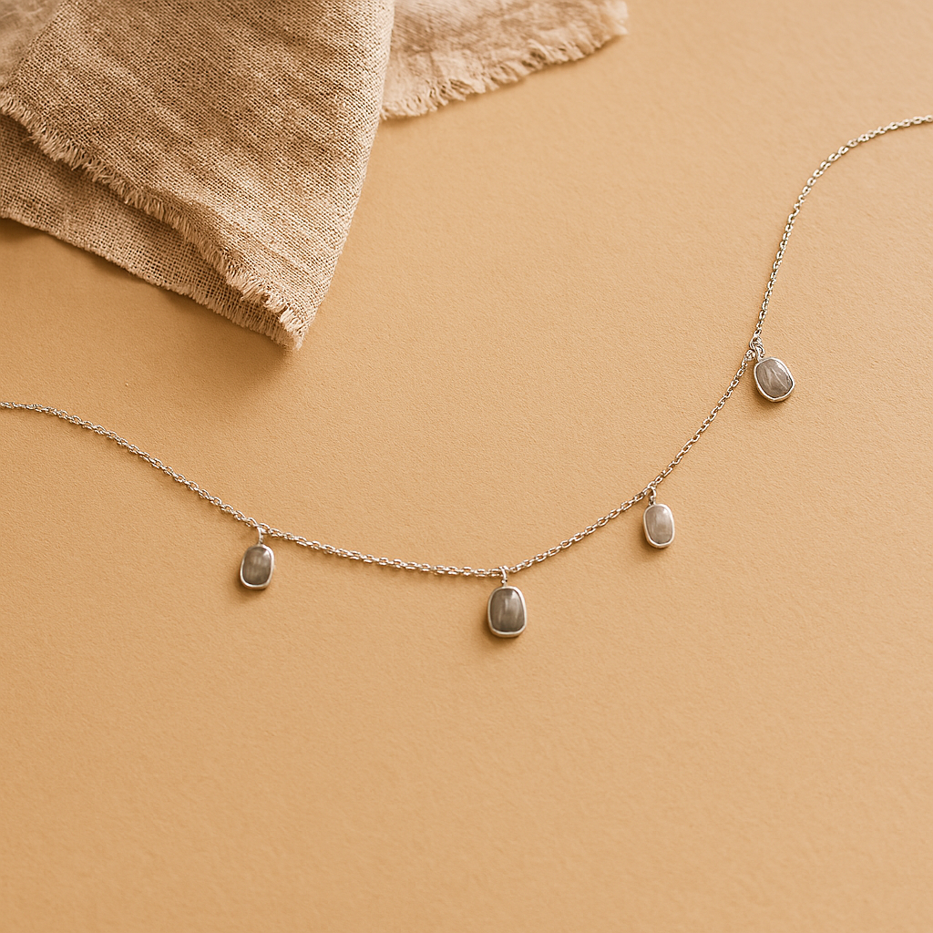 Diamond Polki Necklace-Pendants-Silver-Anushka Jain Jewellery