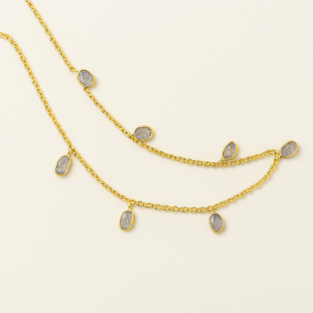 Diamond Polki Necklace-Pendants-Anushka Jain Jewellery