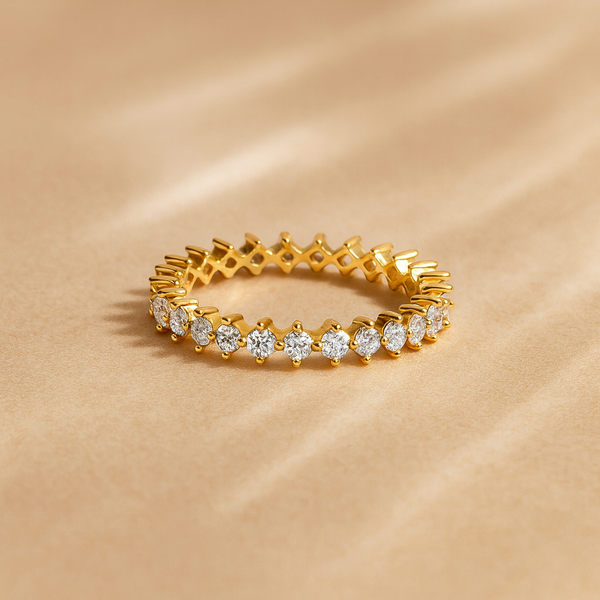 Diamond Prong Eternity Ring-Anushka Jain Jewellery