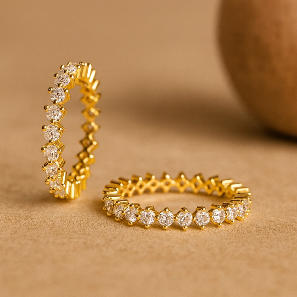 Diamond Prong Eternity Ring-Anushka Jain Jewellery