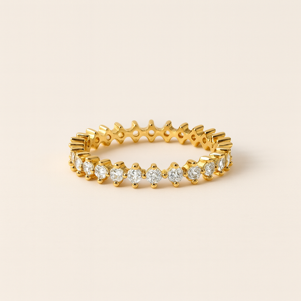 Diamond Prong Eternity Ring-Anushka Jain Jewellery