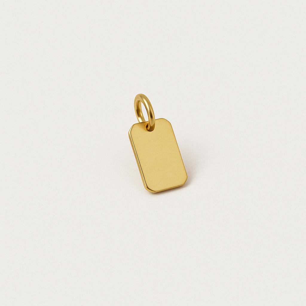 Dog Tag Charm-Charms-Anushka Jain Jewellery