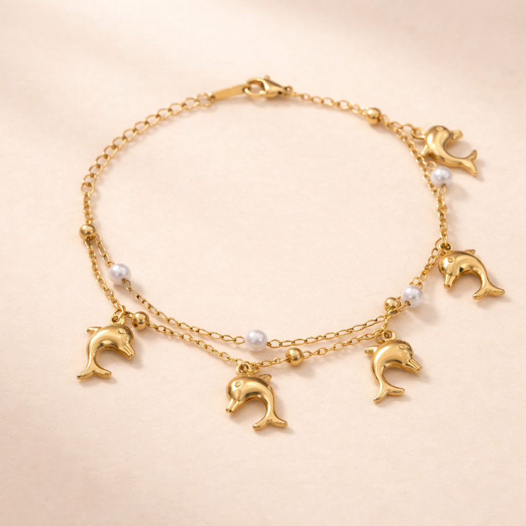 Dolphin Charm Bracelet-Anushka Jain Jewellery