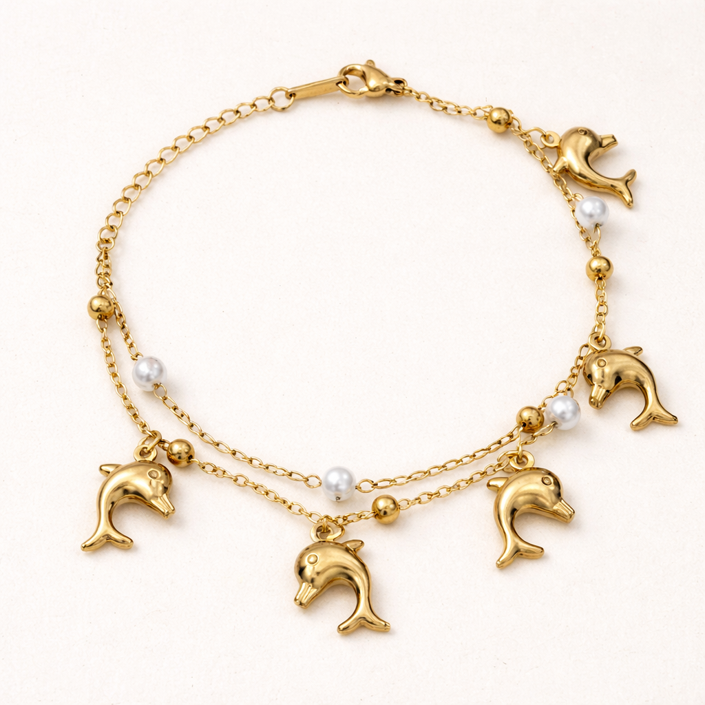 Dolphin Charm Bracelet-Anushka Jain Jewellery