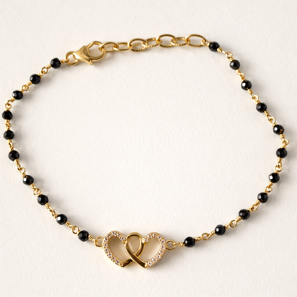 Double Heart Hand Mangalsutra-Anushka Jain Jewellery