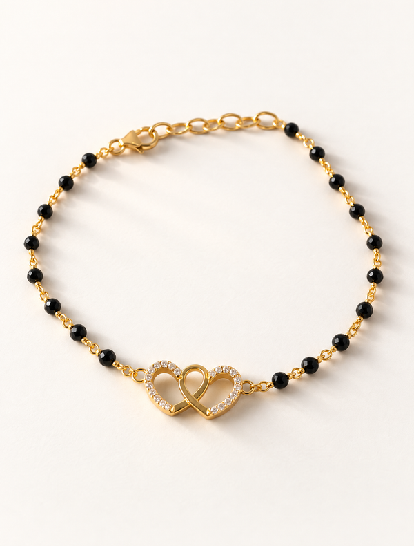 Double Heart Mangalsutra