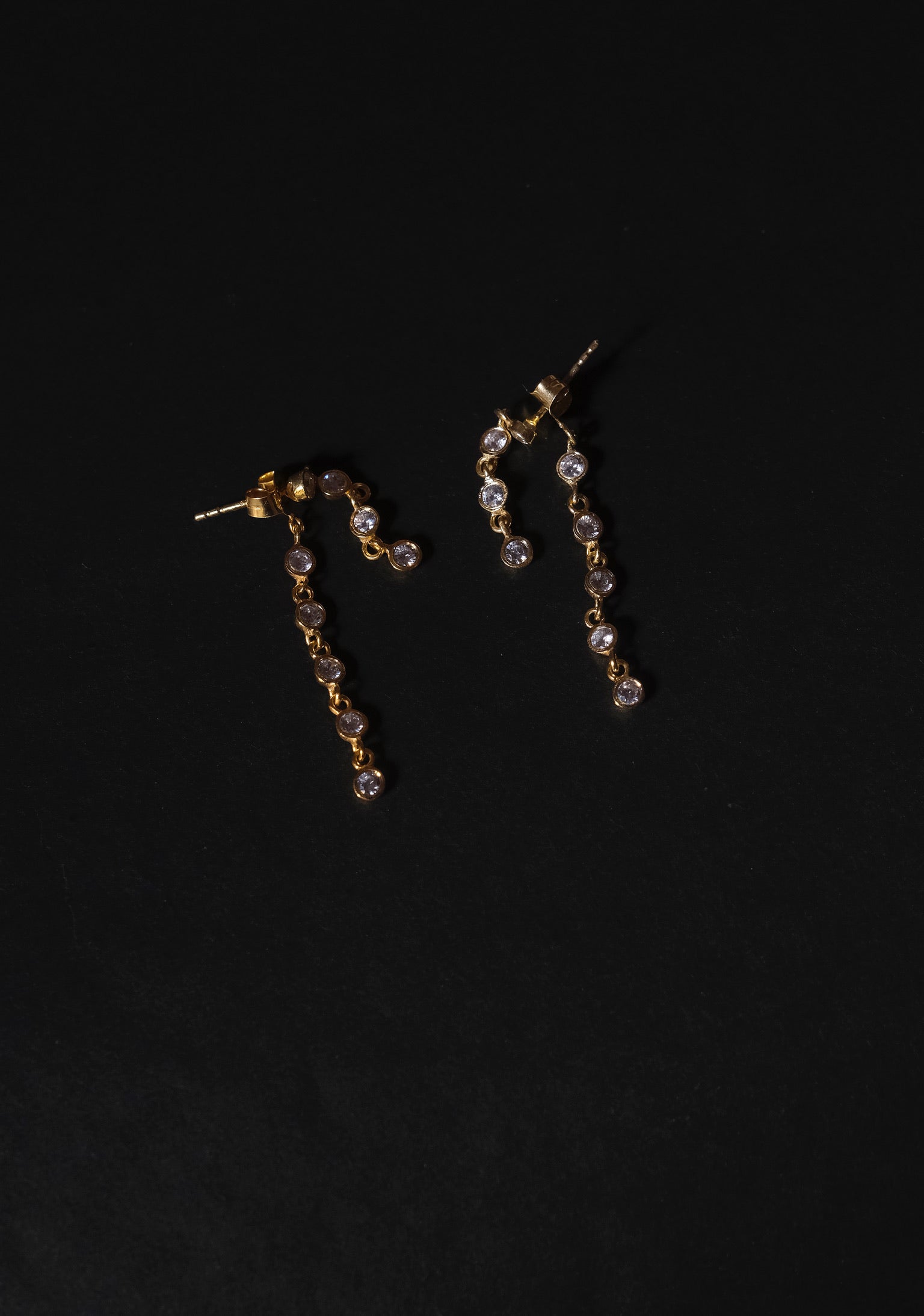 Double Loop Chain Earrings-Chains and Threaders-Anushka Jain Jewellery