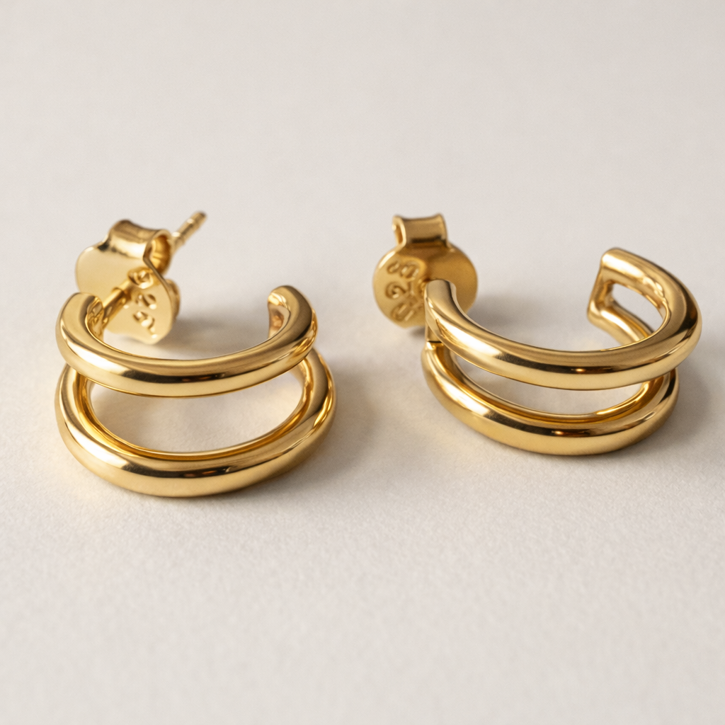 Double Loop Huggie-Anushka Jain Jewellery