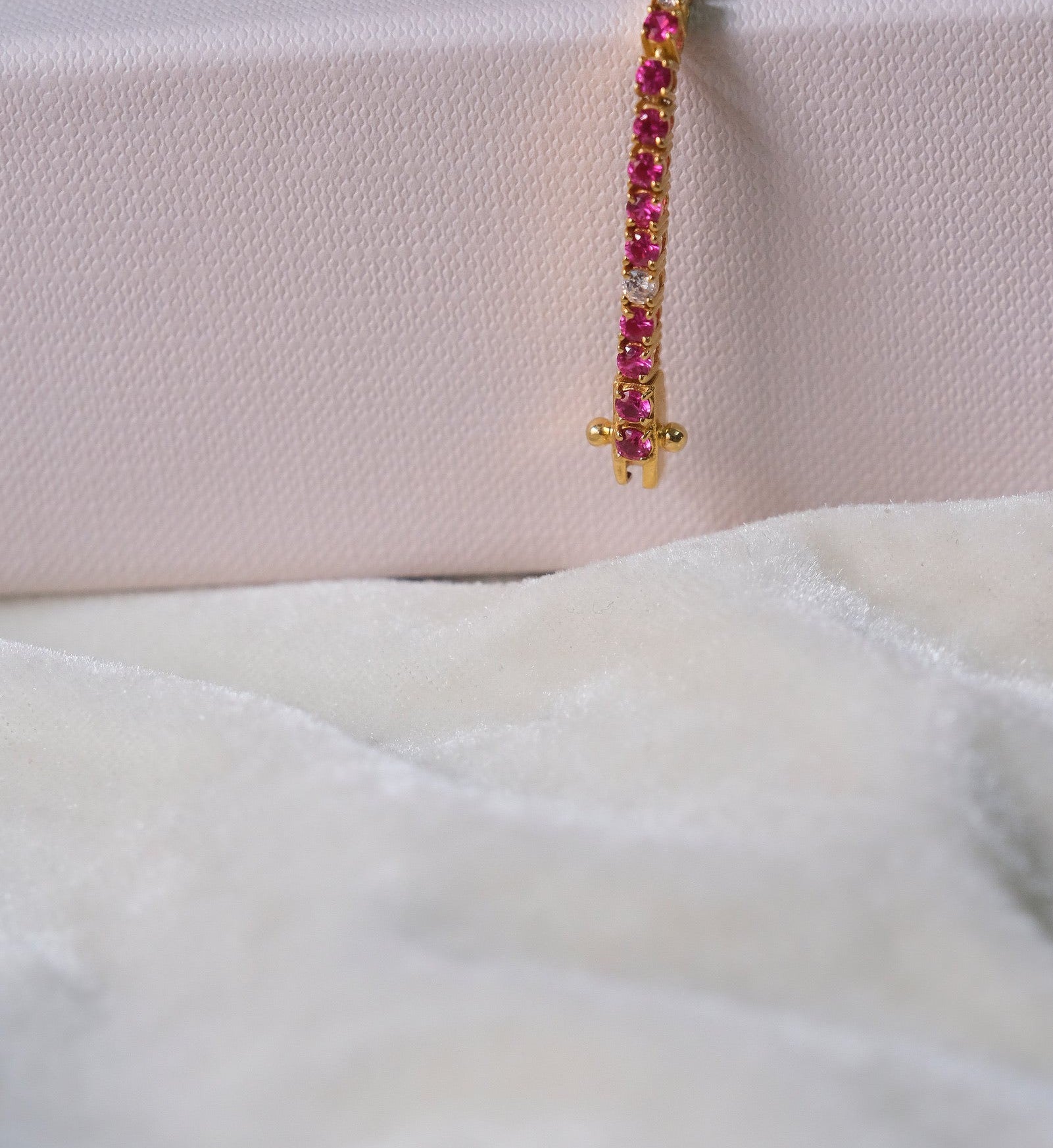 Ruby Diamond Tennis Bracelet