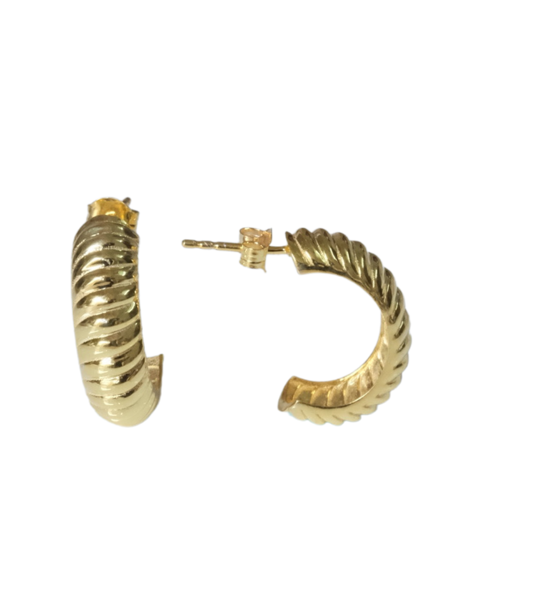Tina Dutta in Lined Mound Hoops