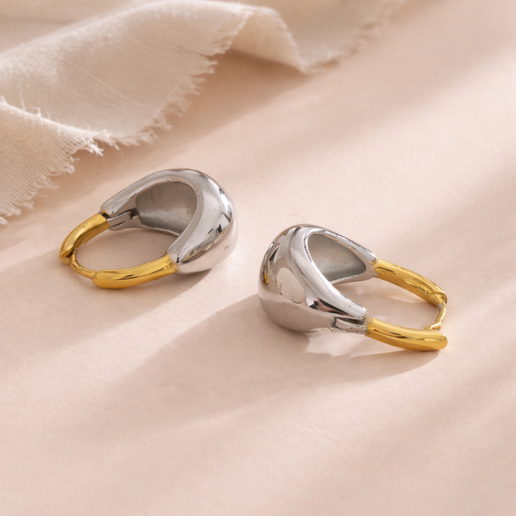 Dual Fian Hoops-Anushka Jain Jewellery