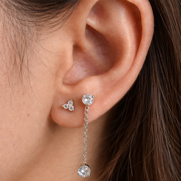 Duo Diamond Long Ear Chain-Anushka Jain Jewellery