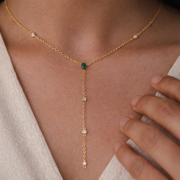 Elsa Lariat Necklace-Lariats-Anushka Jain Jewellery