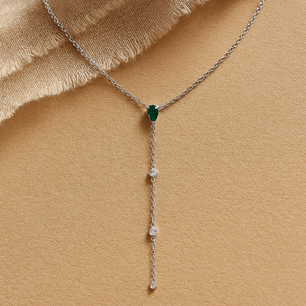 Elsa Lariat Necklace-Lariats-Silver-Anushka Jain Jewellery