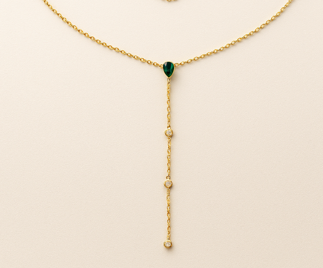 Elsa Lariat Necklace-Lariats-Anushka Jain Jewellery