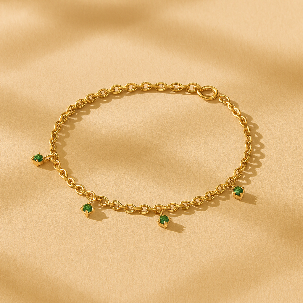 Emerald Drop Bracelet-Bracelets-Anushka Jain Jewellery